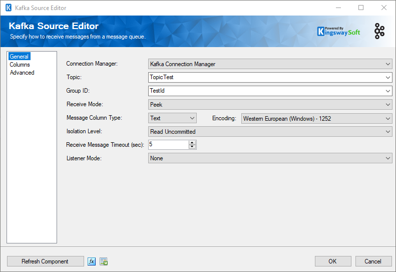 Kafka Source Component